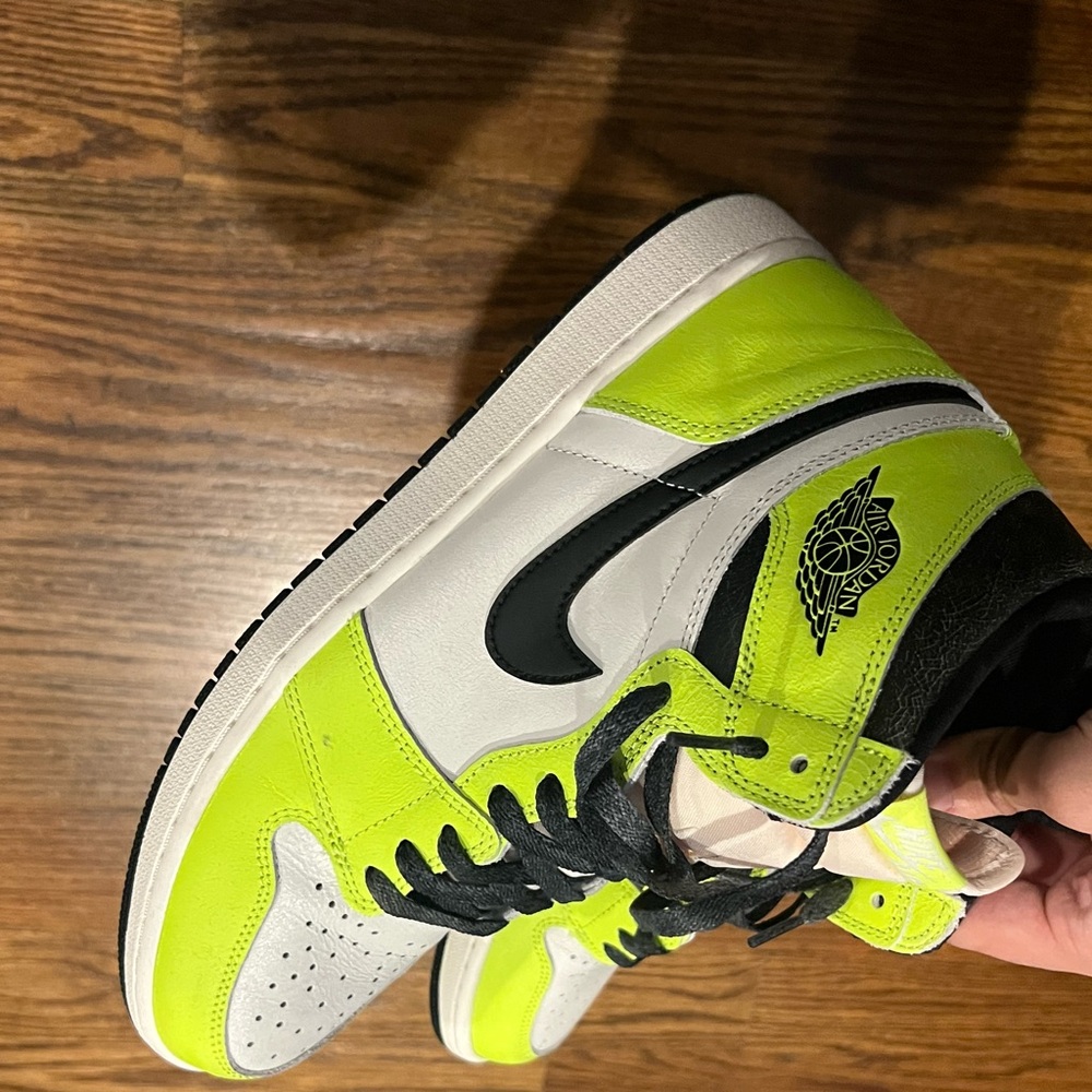 Volt green Jordan 1 high.  Size 12 used.